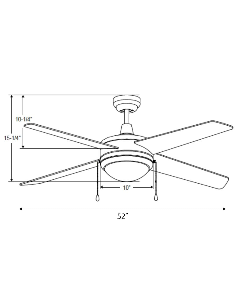 52" Europa IV 4-Blade Light
