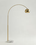 Olivia Arc Floor Lamp | Marble Base Arc Lamp with Globe Shade