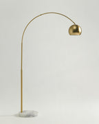 Olivia Arc Floor Lamp With Real Marble Base