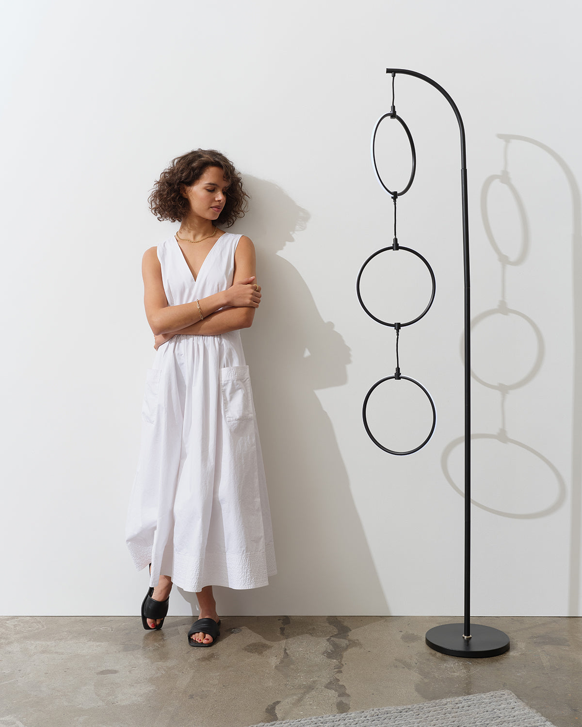 Nova RGB Arc Floor Lamp | Color-Changing LED Arc Lamp – Brightech