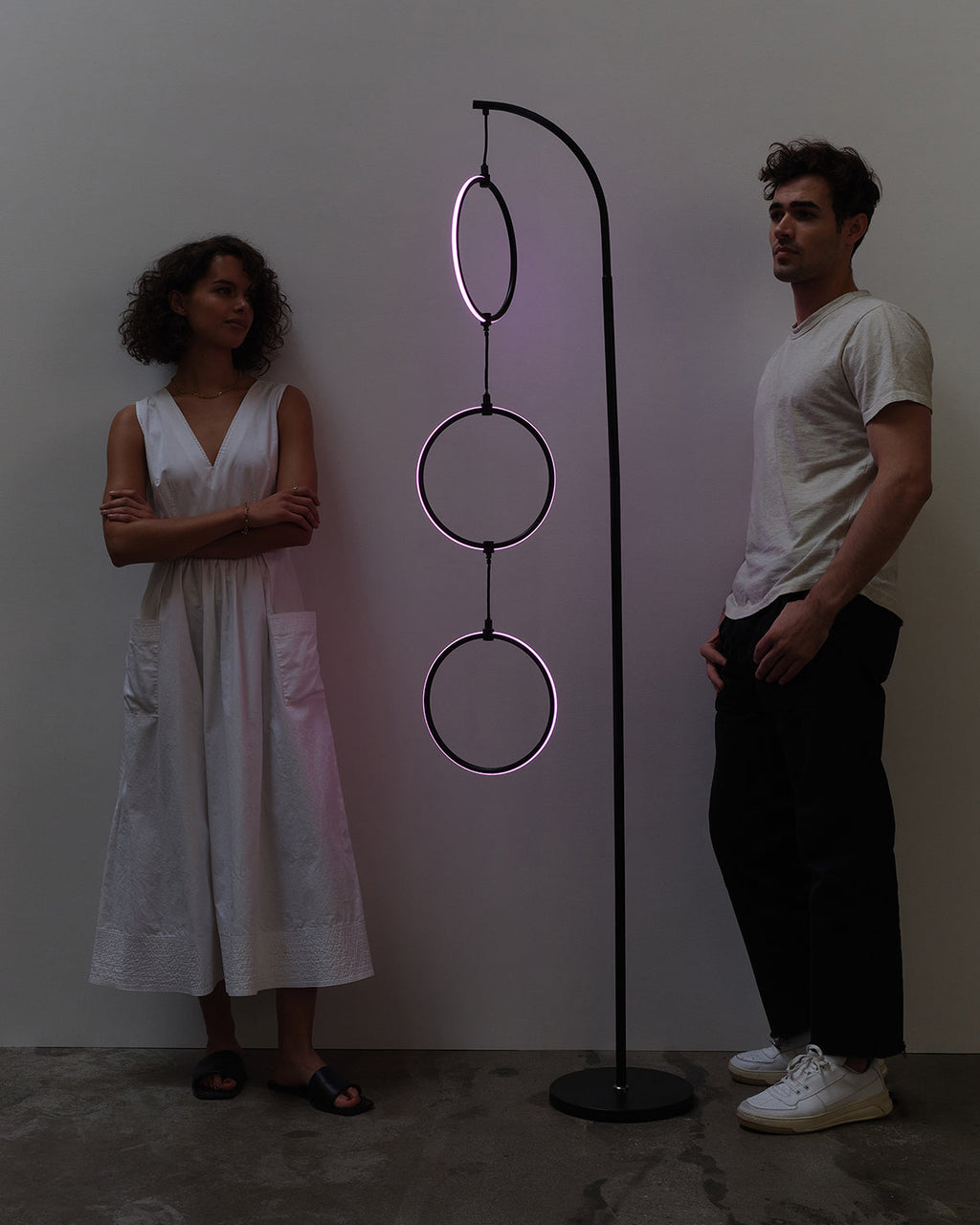Nova RGB Arc Floor Lamp | Color-Changing LED Arc Lamp – Brightech