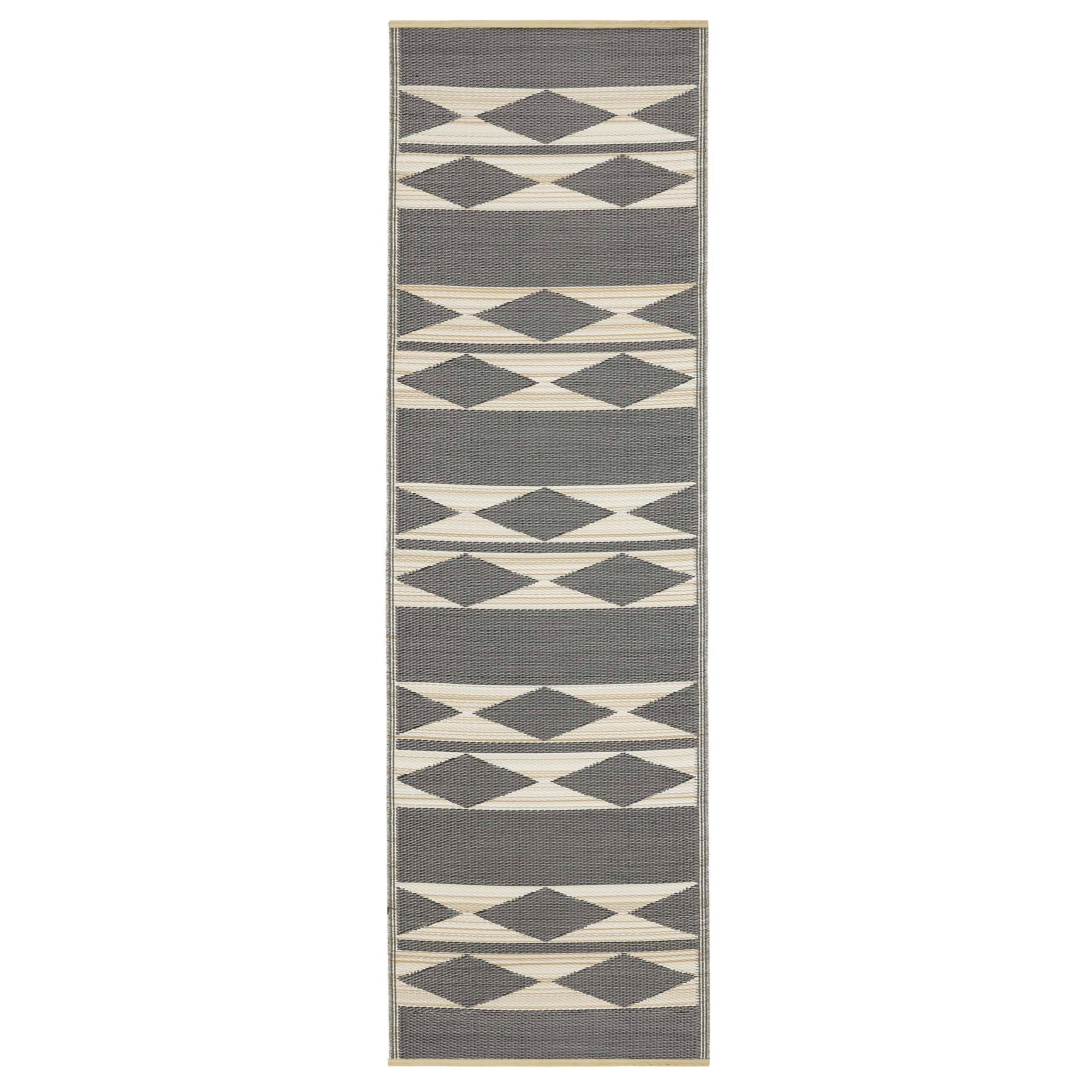 Cairo Natural & Black Outdoor Rug | Modern Geometric Design