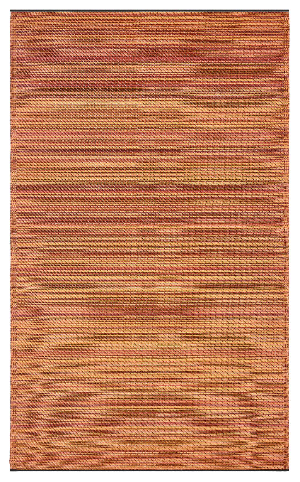 Cancun Terracotta Outdoor Rug | Bold Woven Stripe Design