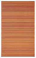 Cancun Terracotta Outdoor Rug | Bold Woven Stripe Design