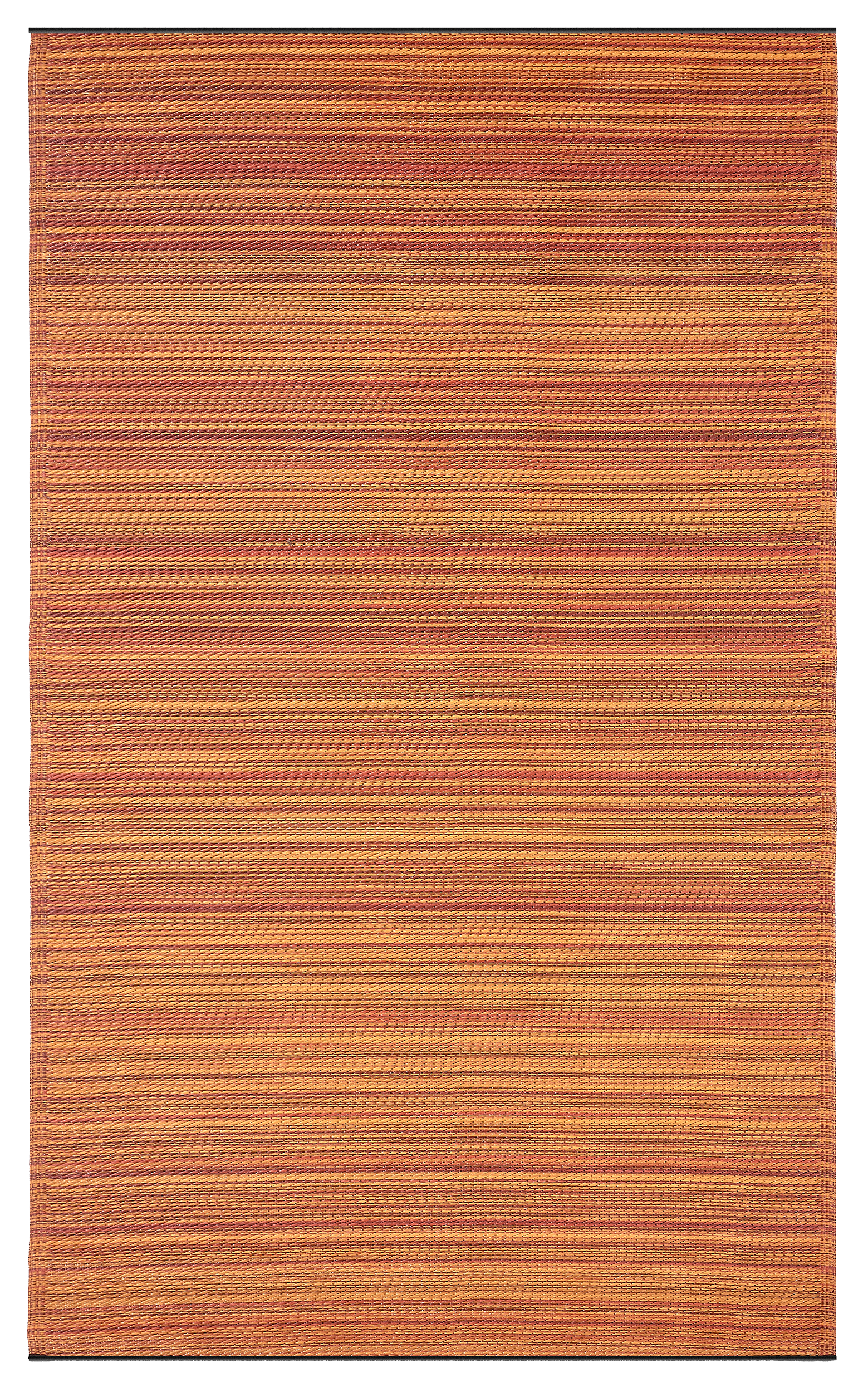Cancun Terracotta Outdoor Rug | Bold Woven Stripe Design