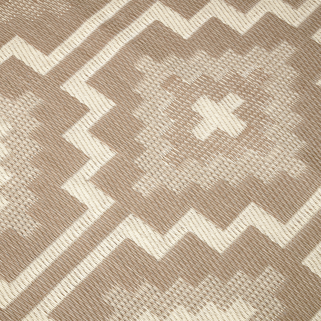 Lhasa Mocha Outdoor Rug | Boho Geometric Design