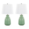 Claudia Vase Table Lamp Set | Textured Ceramic Table Lamp Set of 2
