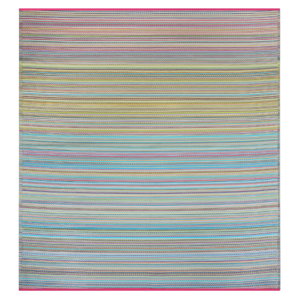 Cancun Candy Outdoor Rug | Bright & Colorful Stripe Design