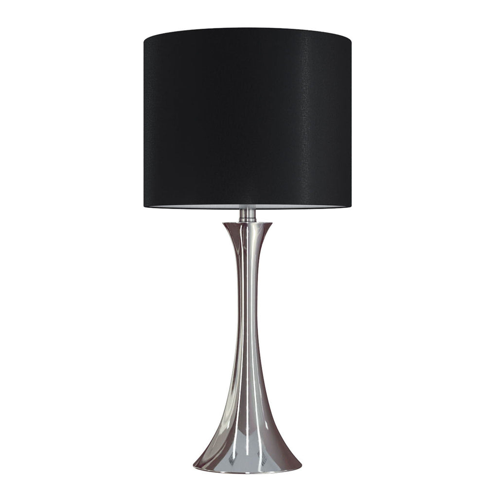 Lenuxe Modern Table Lamp Set | Round Base Hourglass Table Lamp Set of 2