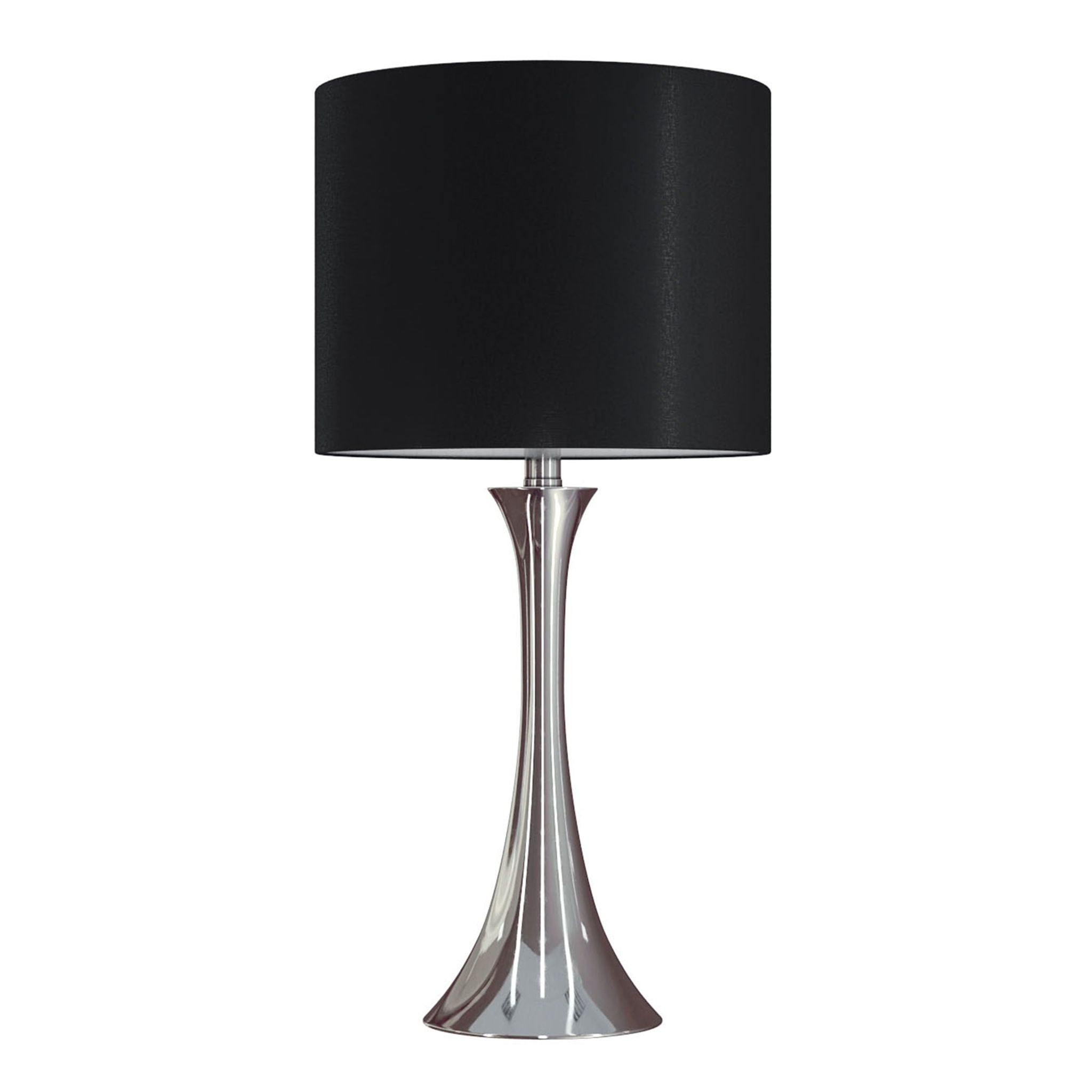 Lenuxe Modern Table Lamp Set | Round Base Hourglass Table Lamp Set of 2