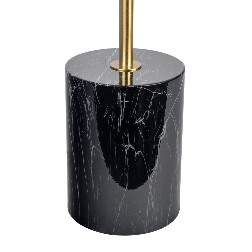 Nova Hydro Double Lamp | Faux Marble Base Dual-Light Table Lamp