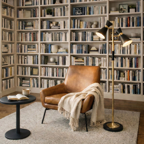 Axis Double Spotlight Floor Lamp | 4-Way Switch Dual Spotlight Floor Lamp