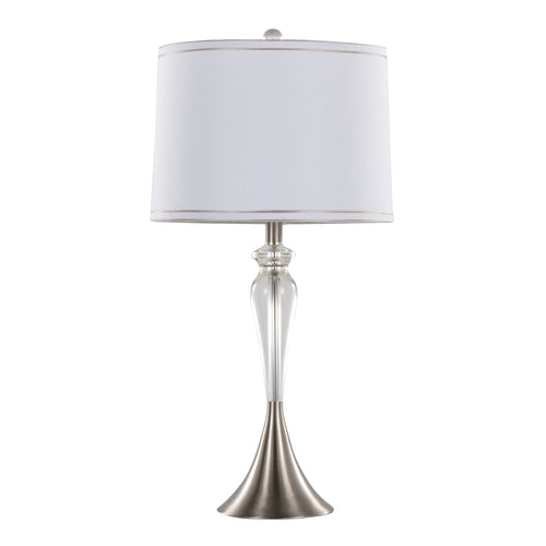 Ashland Crystal Table Lamp Set | Clear Crystal Hourglass Table Lamp Set of 2