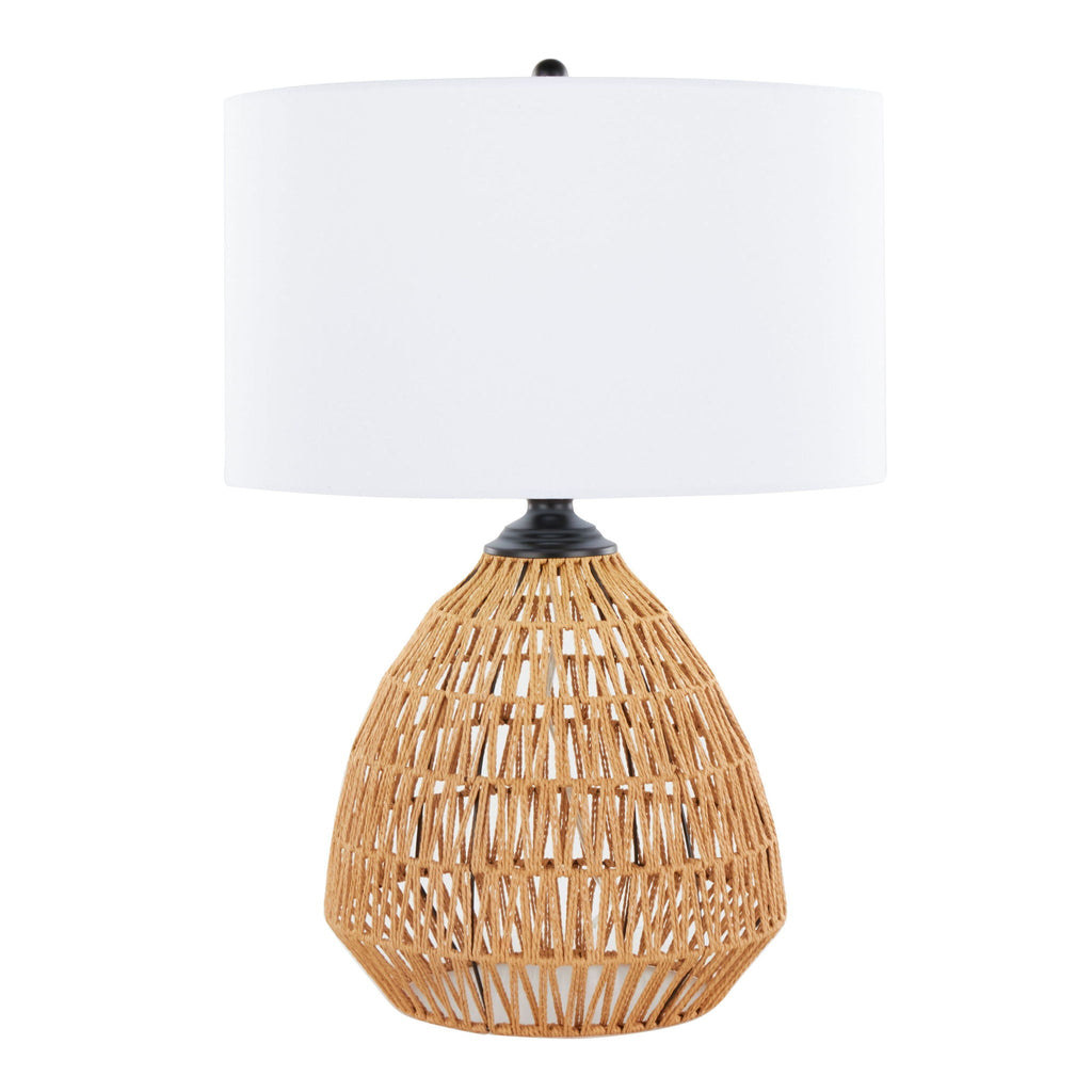 Congo Rattan Table Lamp | Natural Rope Rattan Contemporary Table Lamp