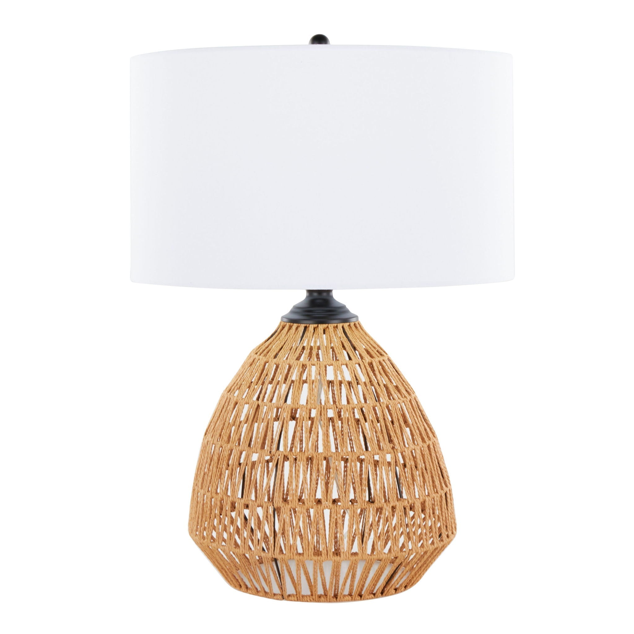 Congo Rattan Table Lamp | Natural Rope Rattan Contemporary Table Lamp