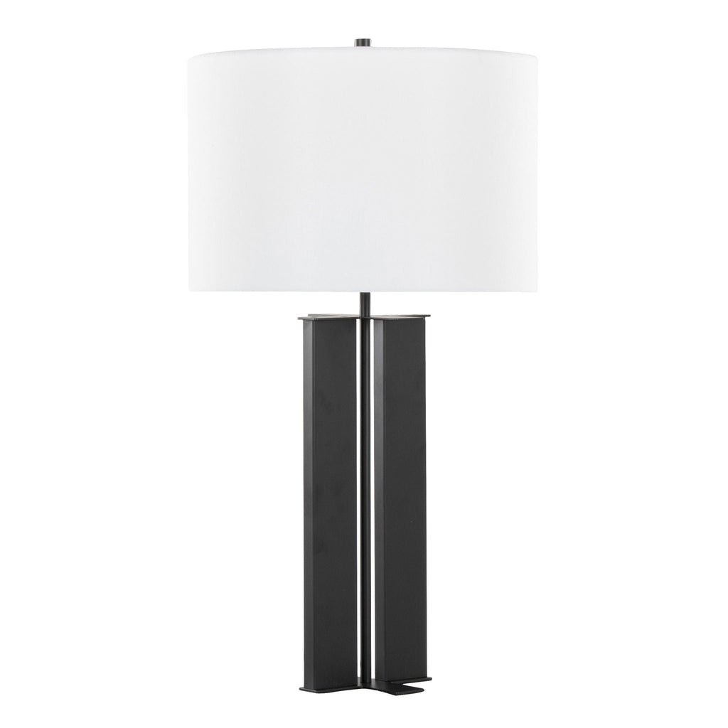 Cosmo Art Deco Table Lamp | Vertical Metal Contemporary Table Lamp