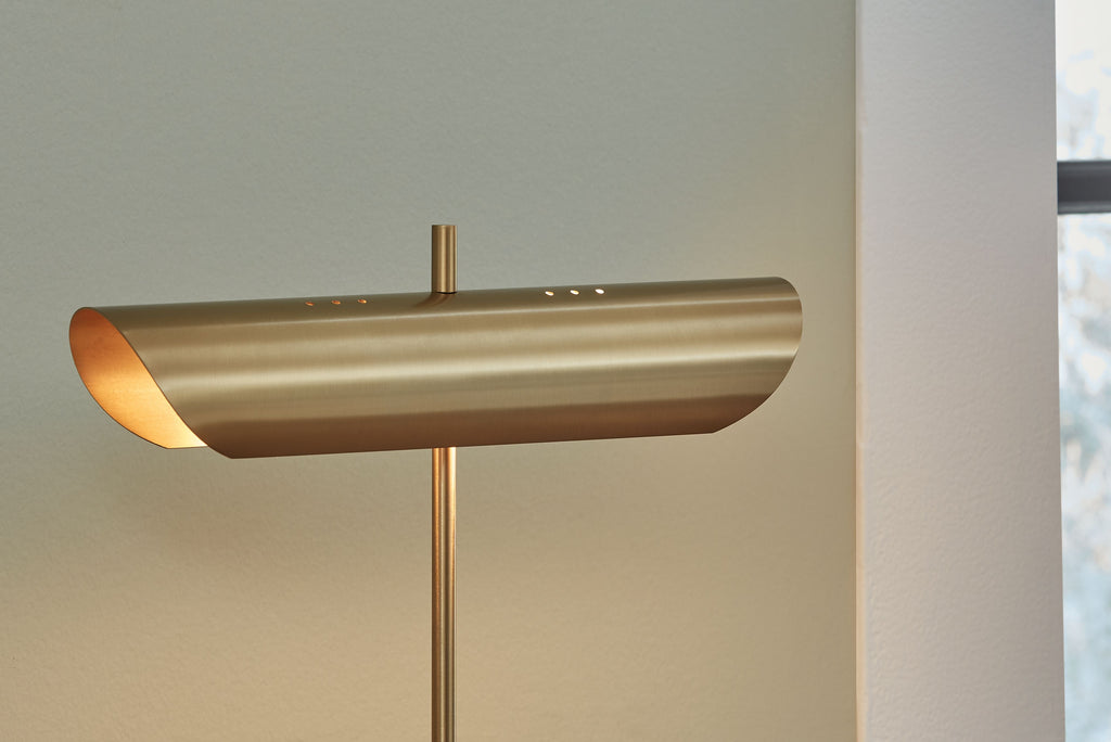 Rowleigh Marble Desk Lamp | White Marble & Gold Base Desk Lamp