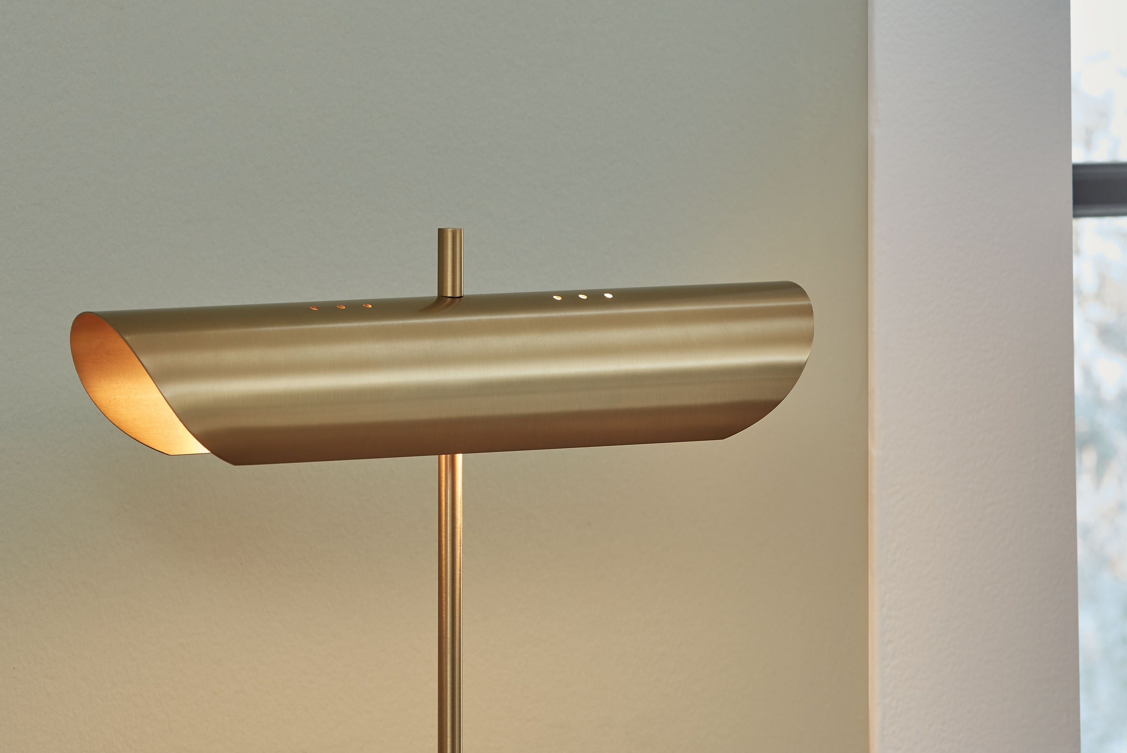 Rowleigh Marble Desk Lamp | White Marble & Gold Base Desk Lamp