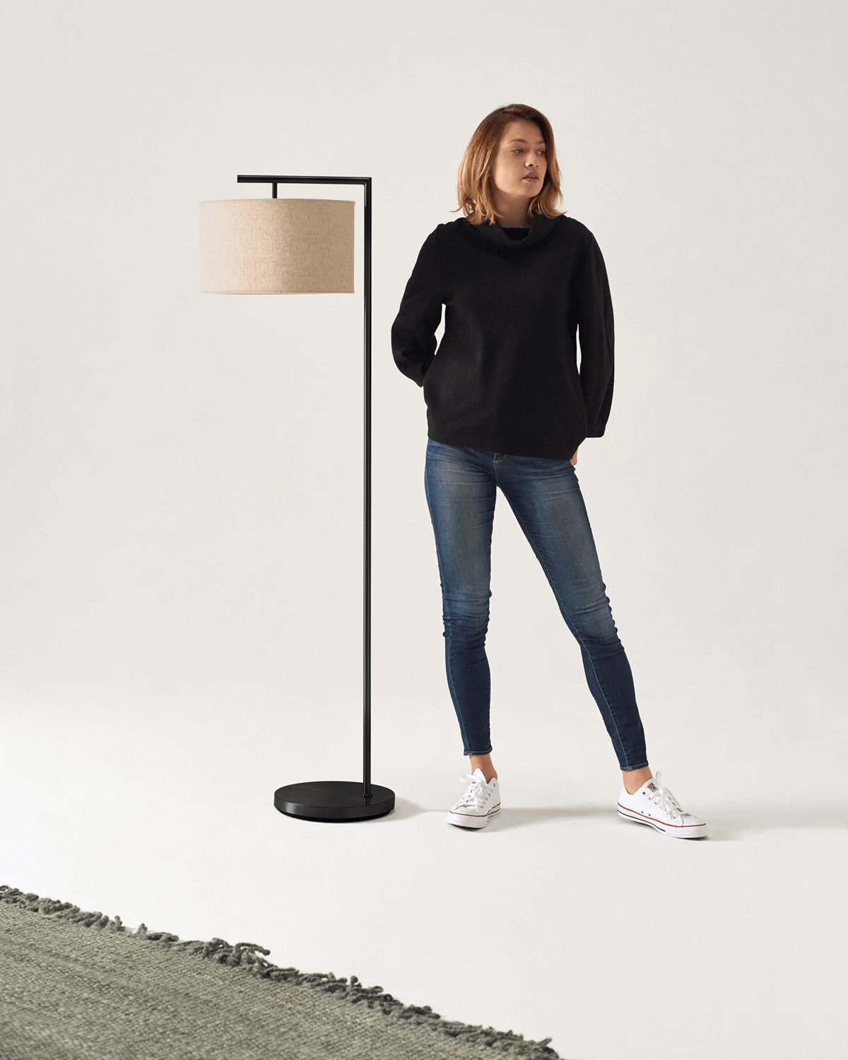 Montage Modern Floor Lamp | Slim LED Torchiere Floor Lamp