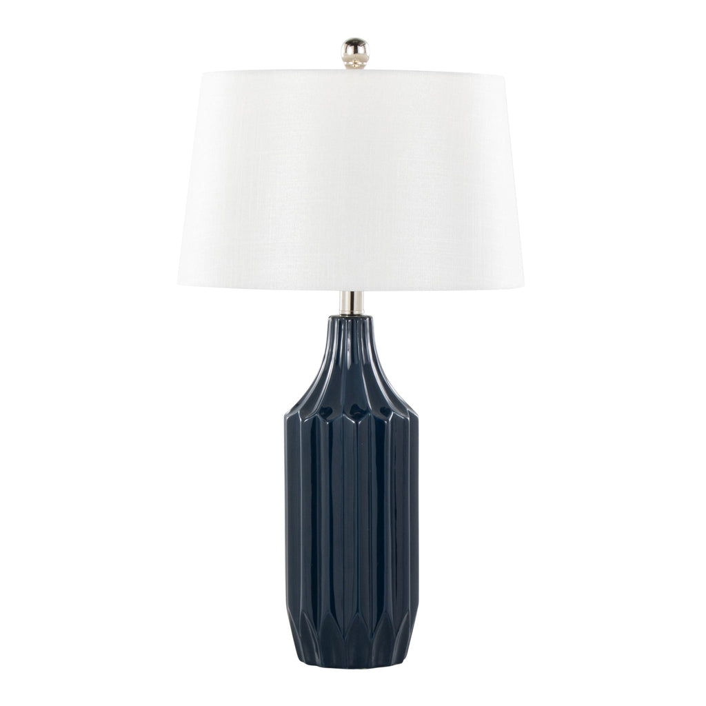 Stella Ceramic Table Lamp | Glossy Contemporary Ceramic Table Lamp