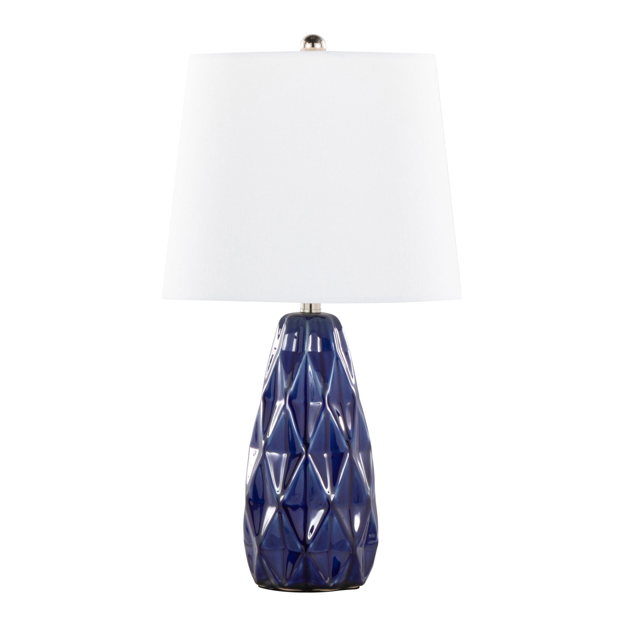 Hex Ceramic Accent Table Lamp Set | Textured Ceramic Accent Table Lamp Set of 2