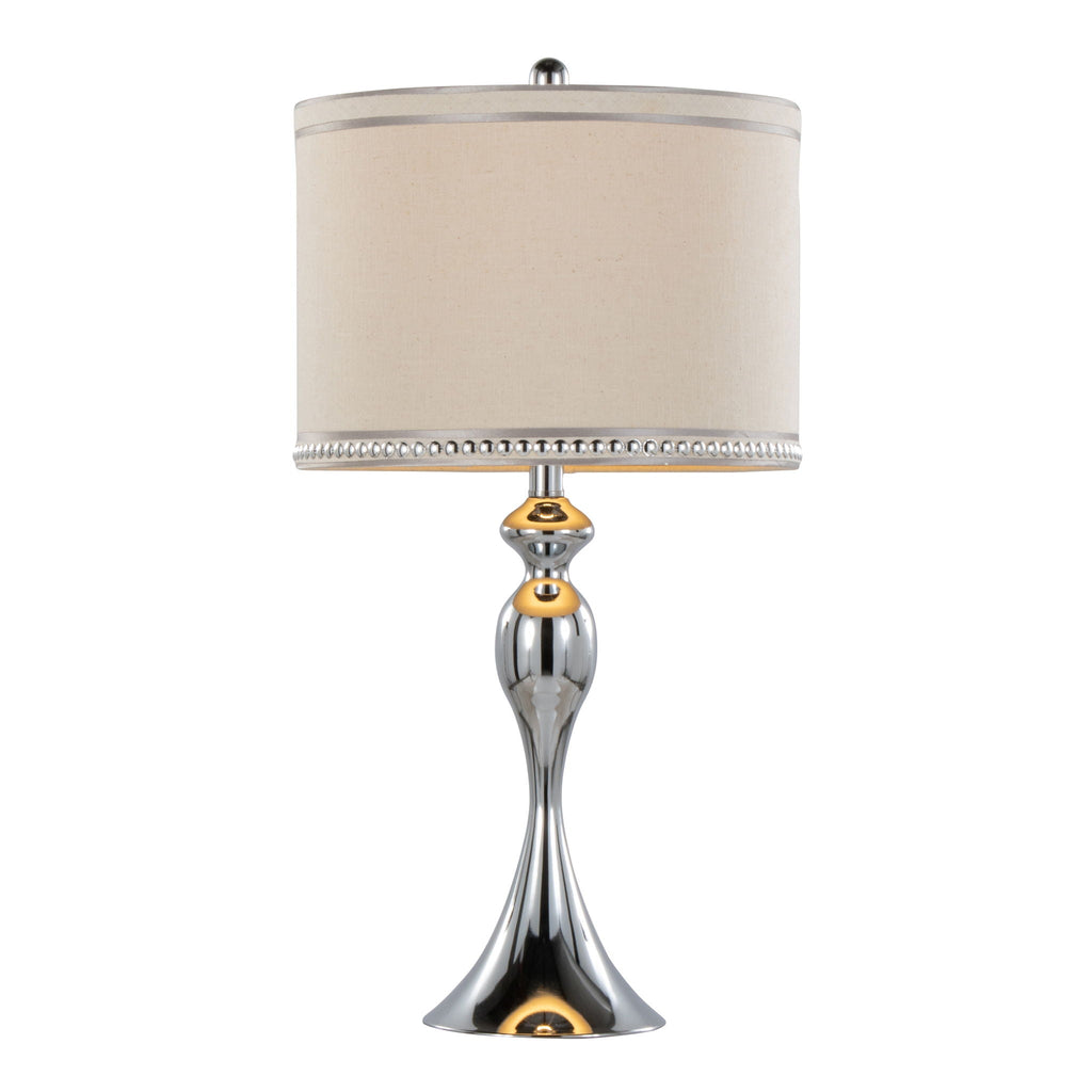 Ashland Trimmed Table Lamp Set | Hourglass with Chrome Trim Table Lamp Set of 2