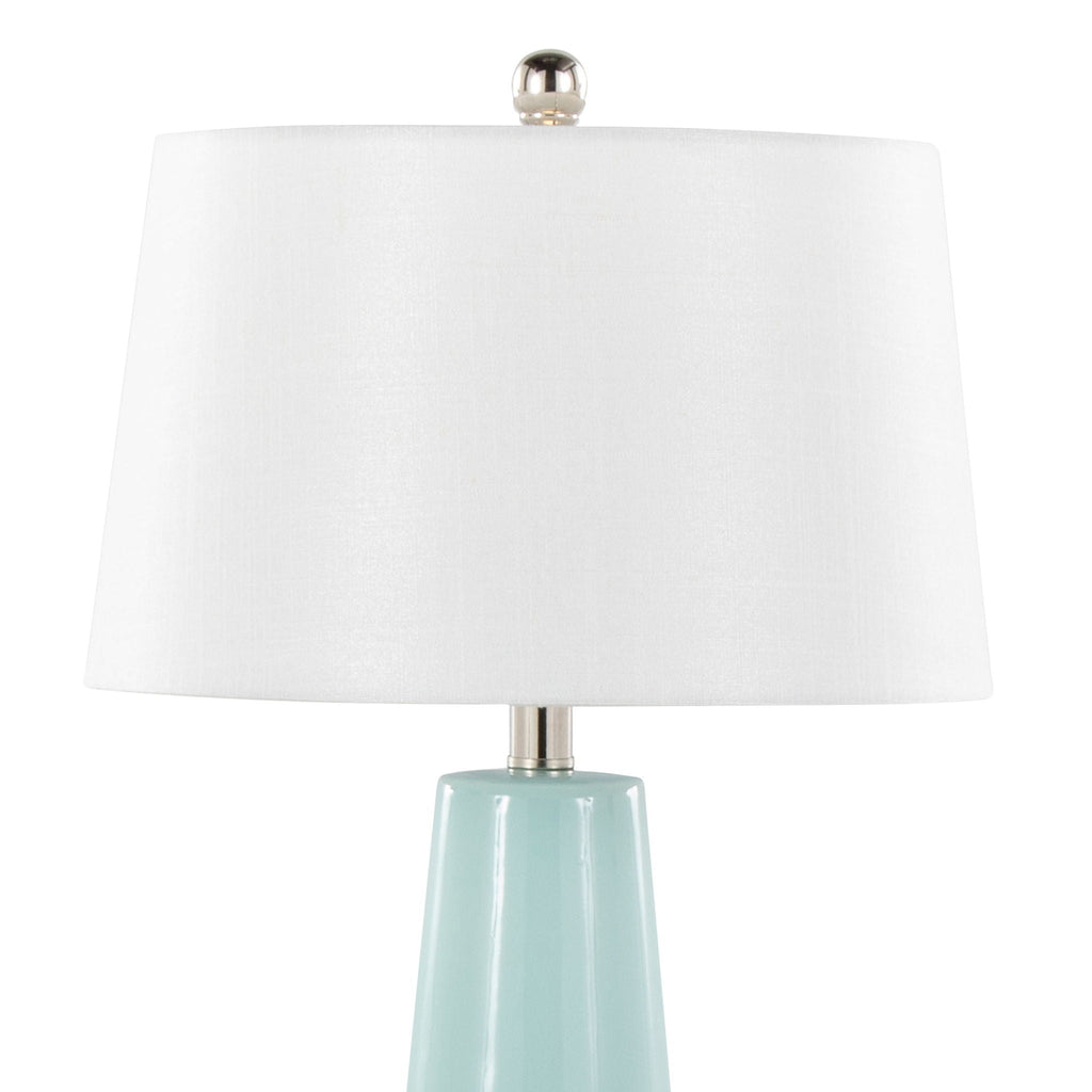 Penelope Ceramic Table Lamp | Sleek Ceramic & Metal Accent Table Lamp