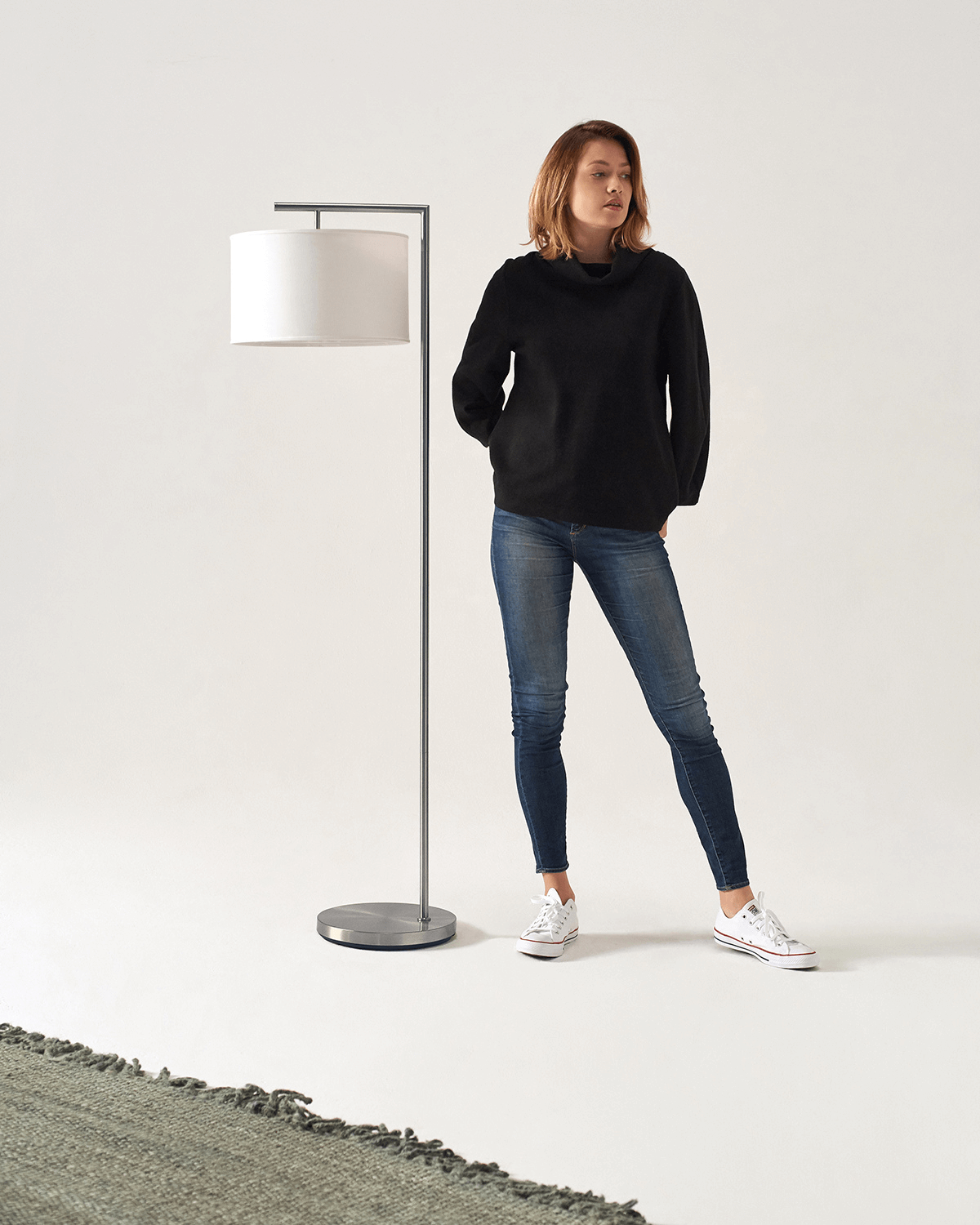 Montage Modern Floor Lamp | Slim LED Torchiere Floor Lamp