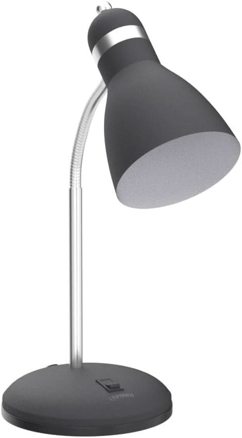 Matte Black Desk Lamp With Flexible Goose Neck