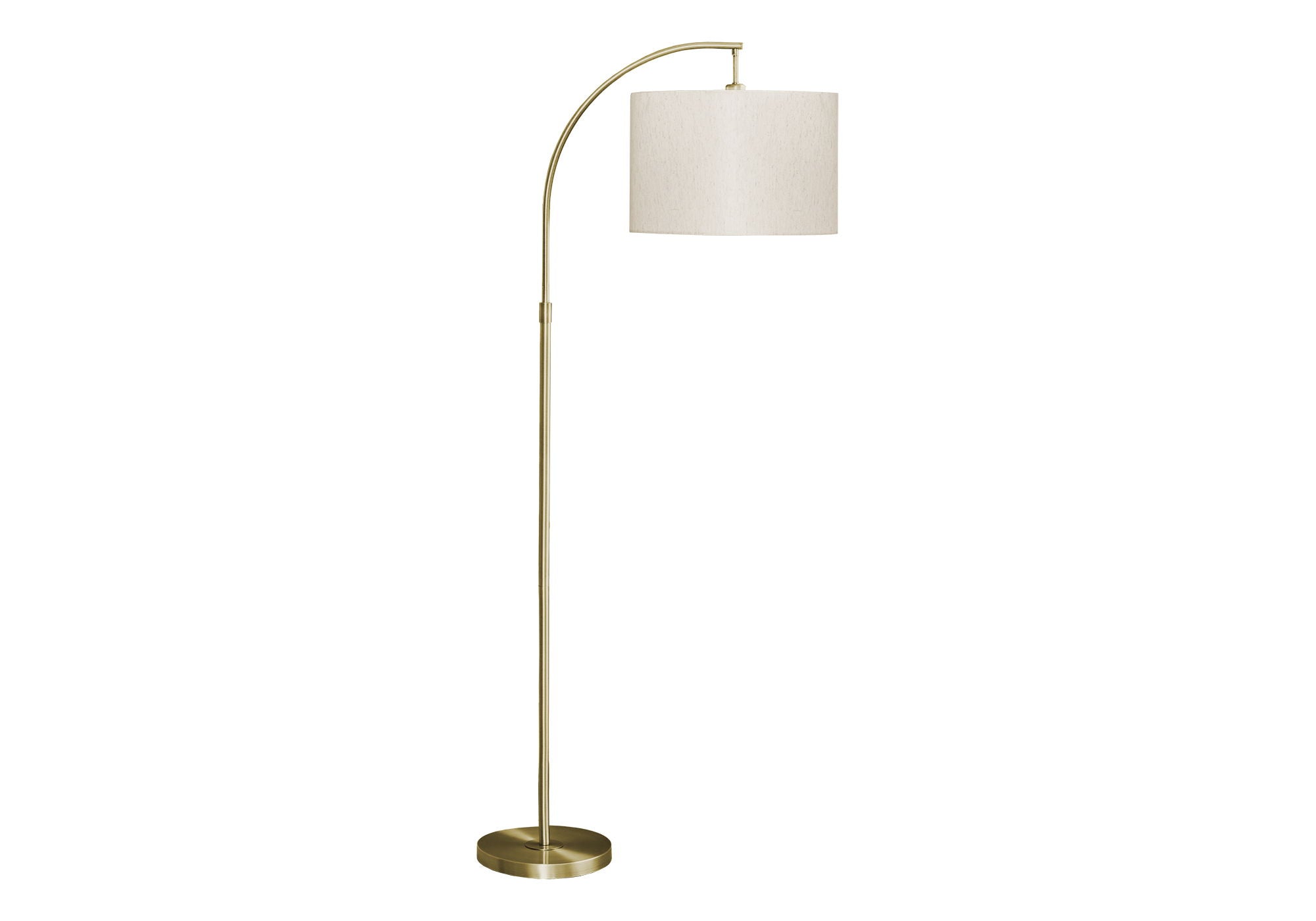 Contemporary Arc Floor Lamp | Metal Arc Floor Lamp with Drum Shade