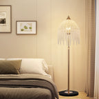 3-Light Elegant Crystal Floor Lamp