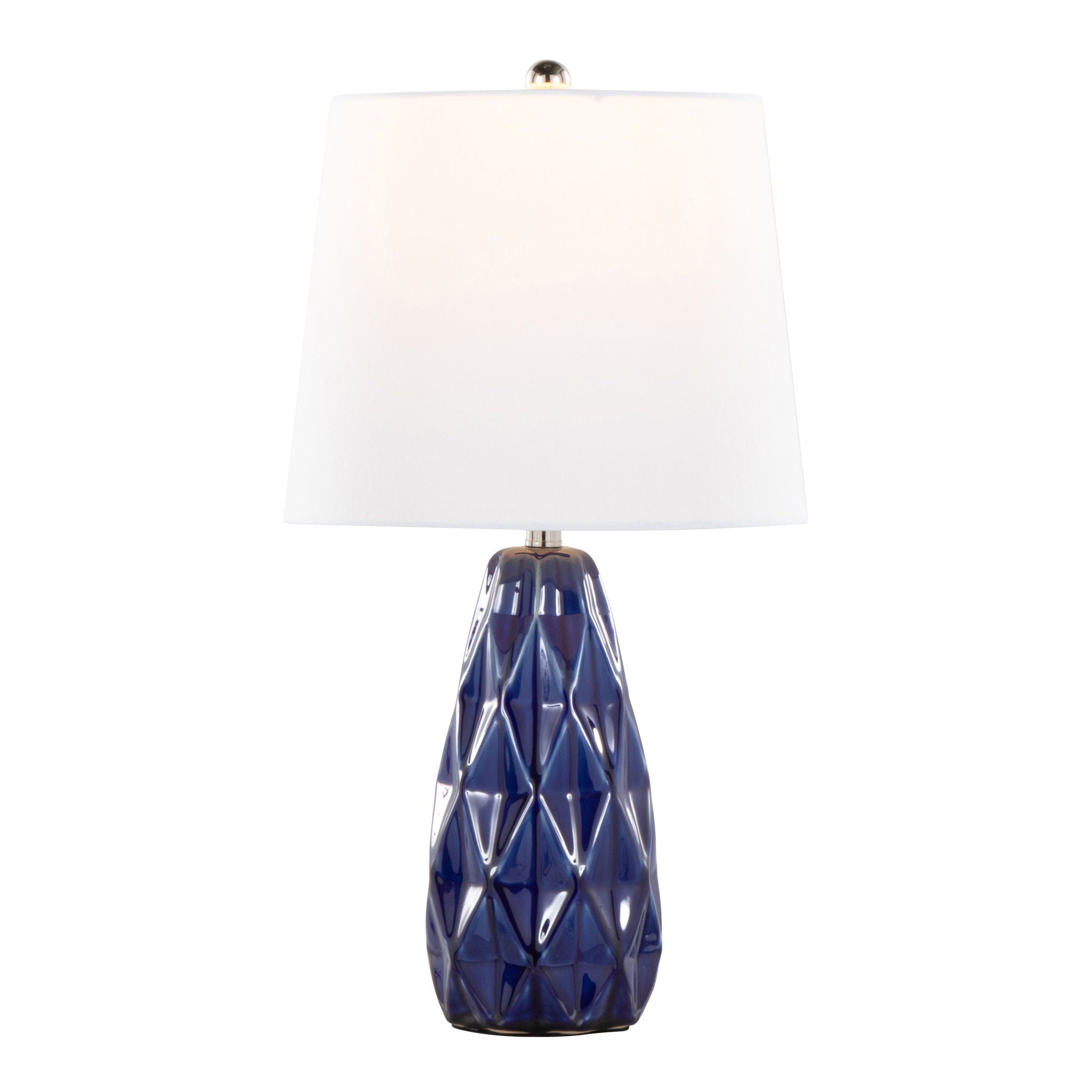 Hex Ceramic Accent Table Lamp Set | Textured Ceramic Accent Table Lamp Set of 2