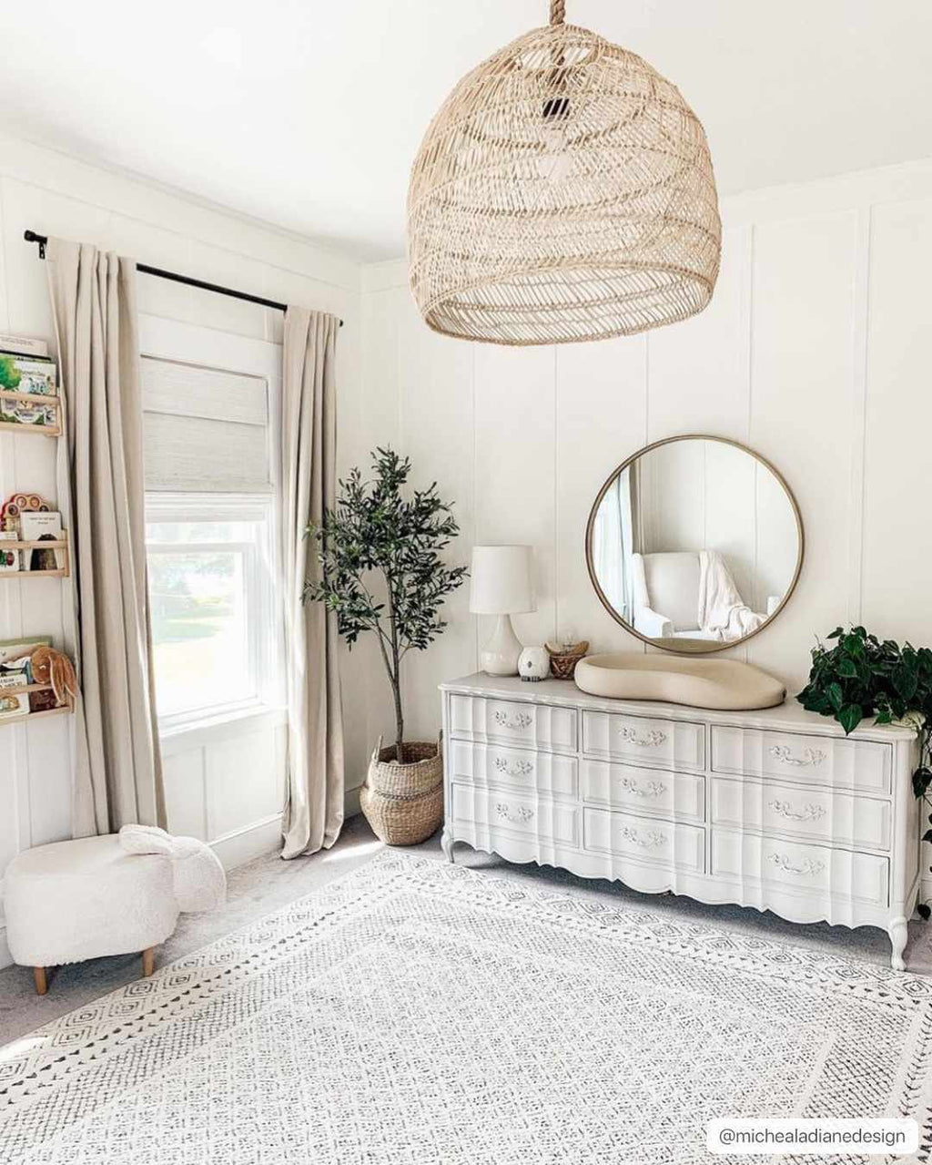 Burdette Soft Neutral Farmhouse Area Rug | Plush Comfort Underfoot – Hauteloom