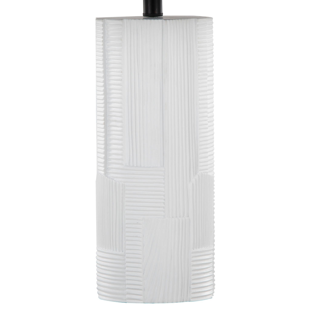 Petra Textured Table Lamp Set | Cream Polyresin Textured Table Lamp Set of 2