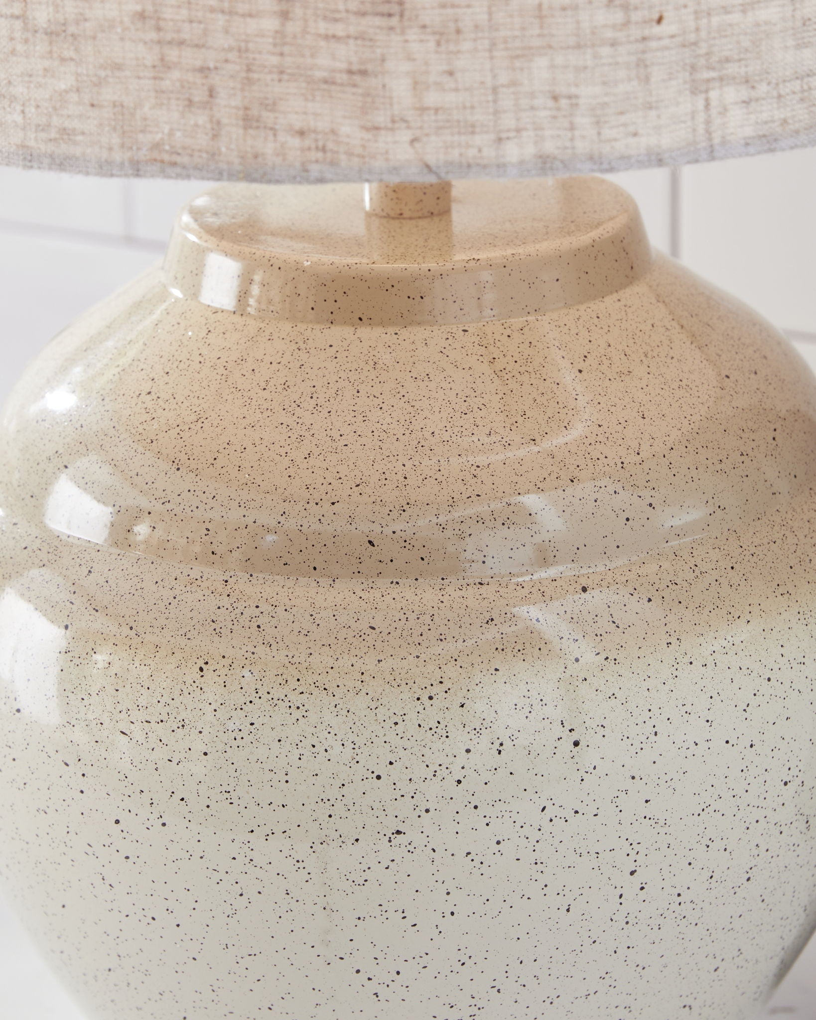 Waldish Metal Table Lamp | Earthy Cream Shapely Metal Contemporary Table Lamp