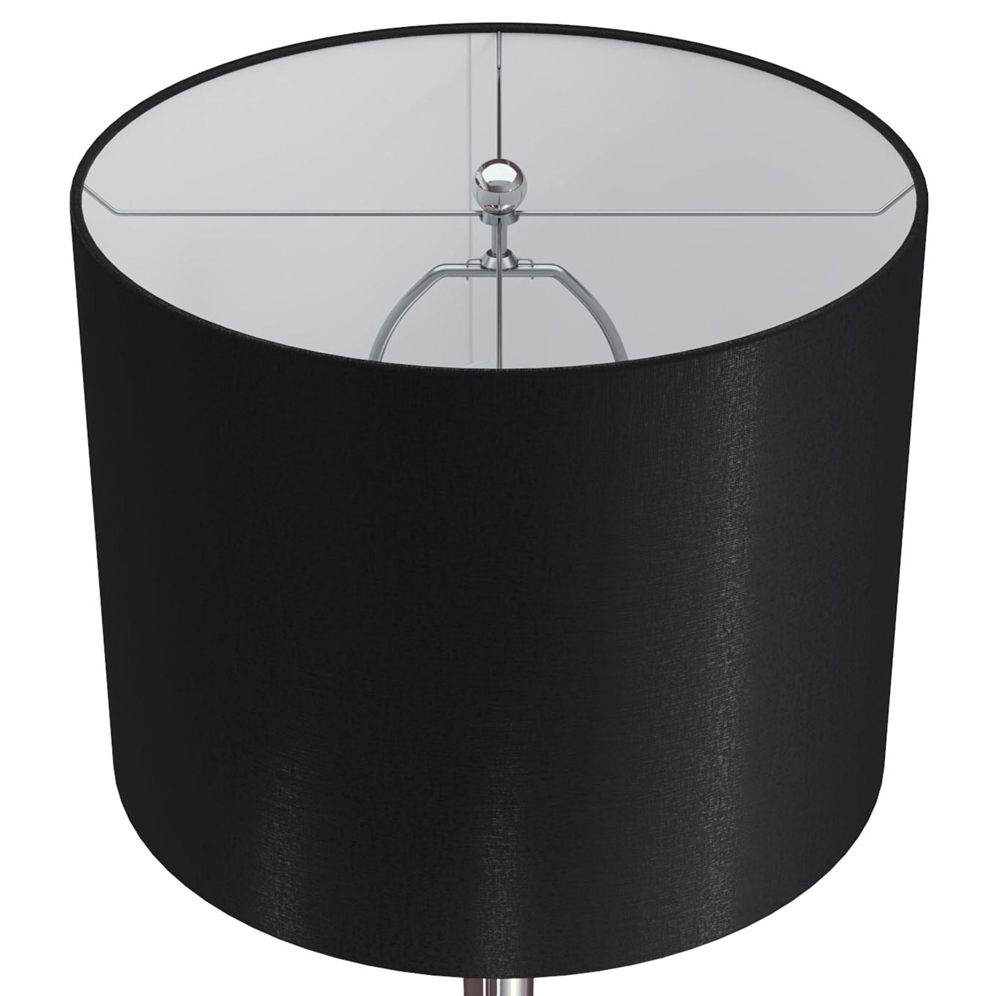Lenuxe Modern Table Lamp Set | Round Base Hourglass Table Lamp Set of 2