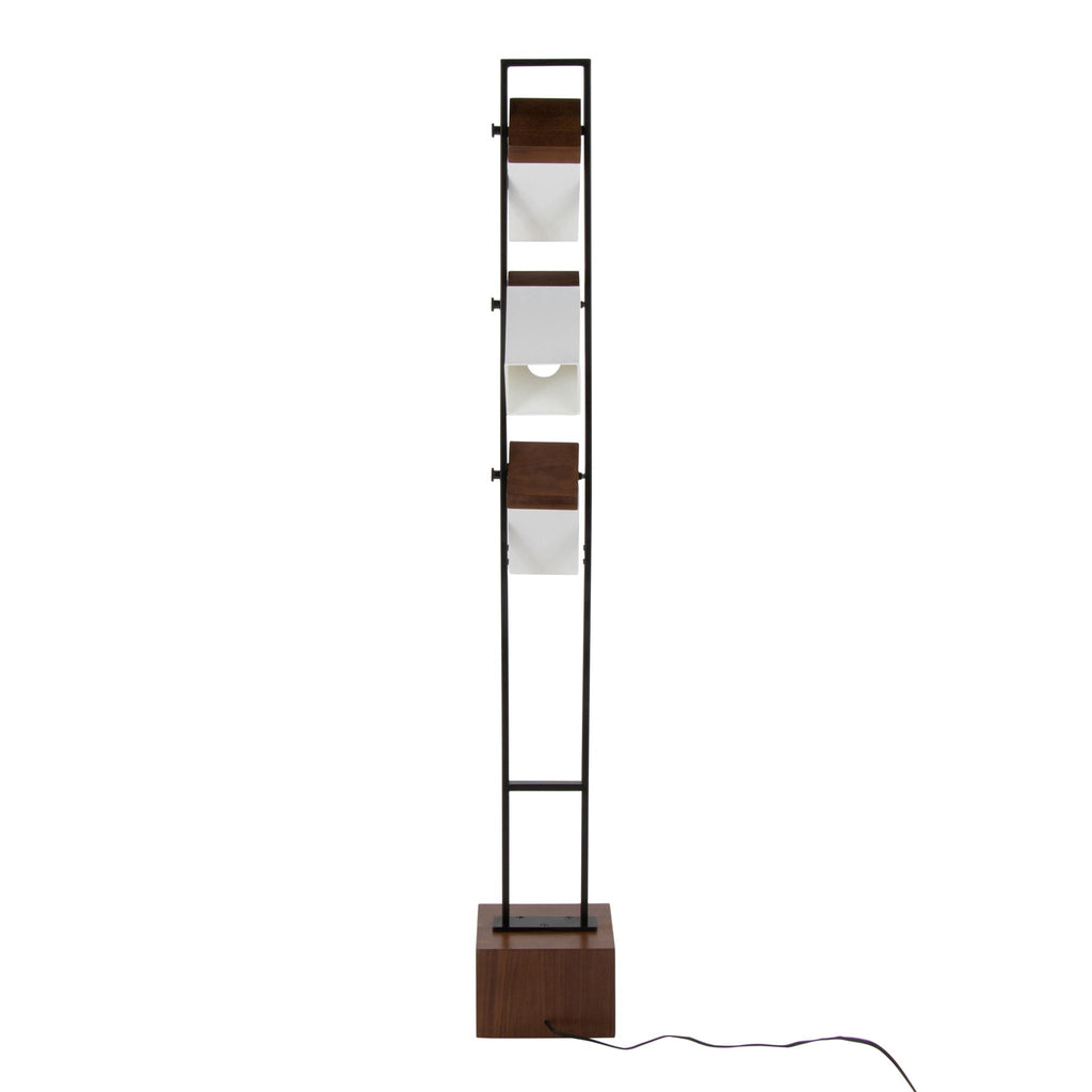 Bento Floor Lamp | Walnut & Black Contemporary Floor Lamp