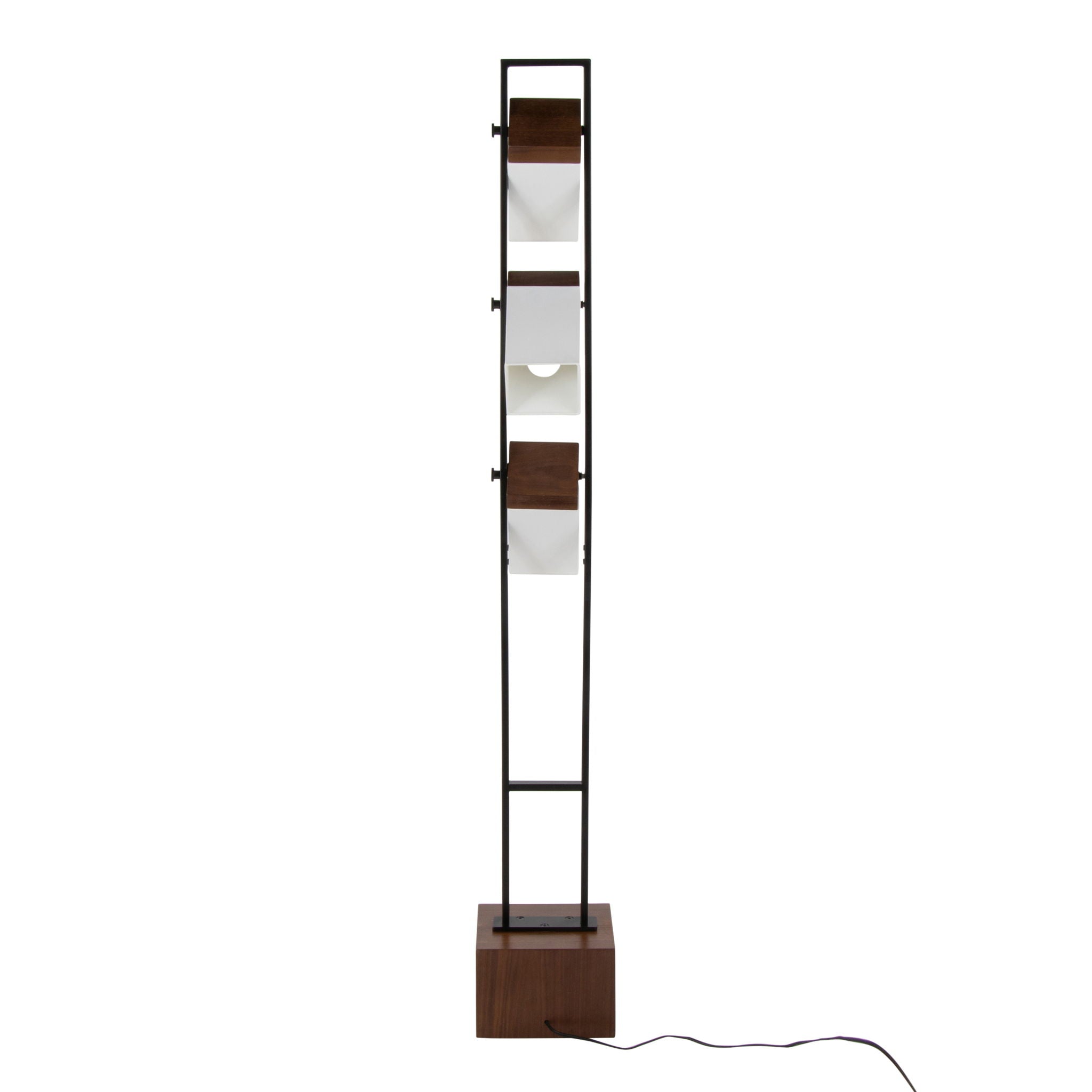 Bento Floor Lamp | Walnut & Black Contemporary Floor Lamp