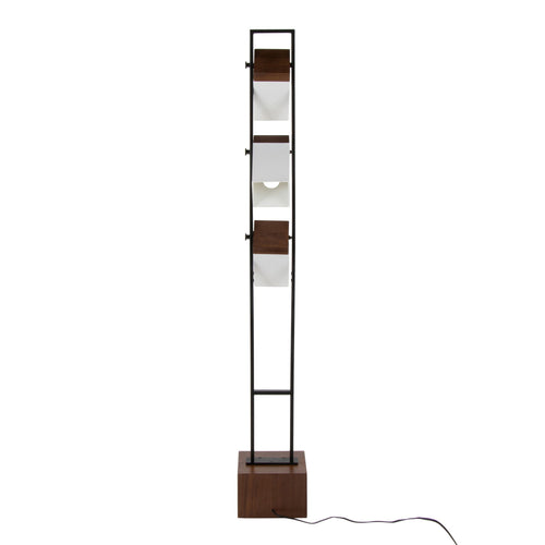 Bento Floor Lamp | Walnut & Black Contemporary Floor Lamp