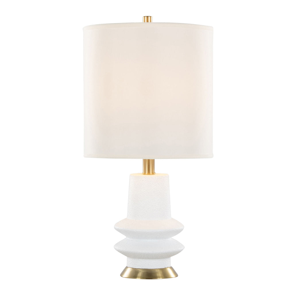 Lloyd Matte Table Lamp Set | Polyresin & Brass Accent Table Lamp Set of 2