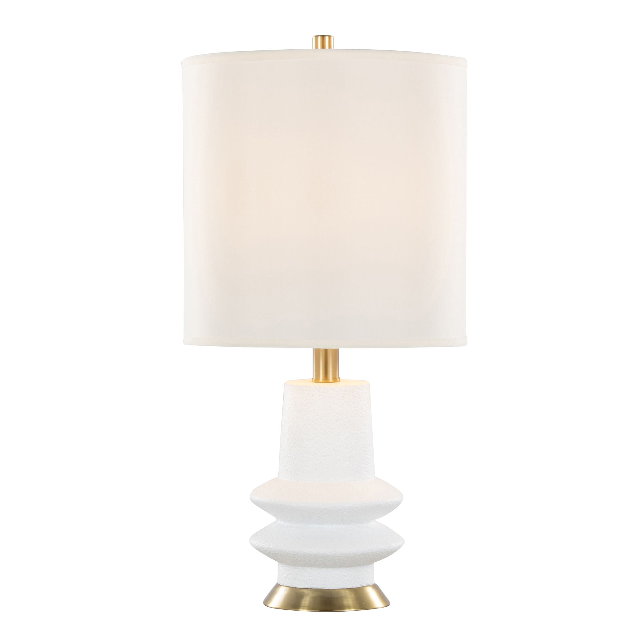 Lloyd Matte Table Lamp Set | Polyresin & Brass Accent Table Lamp Set of 2