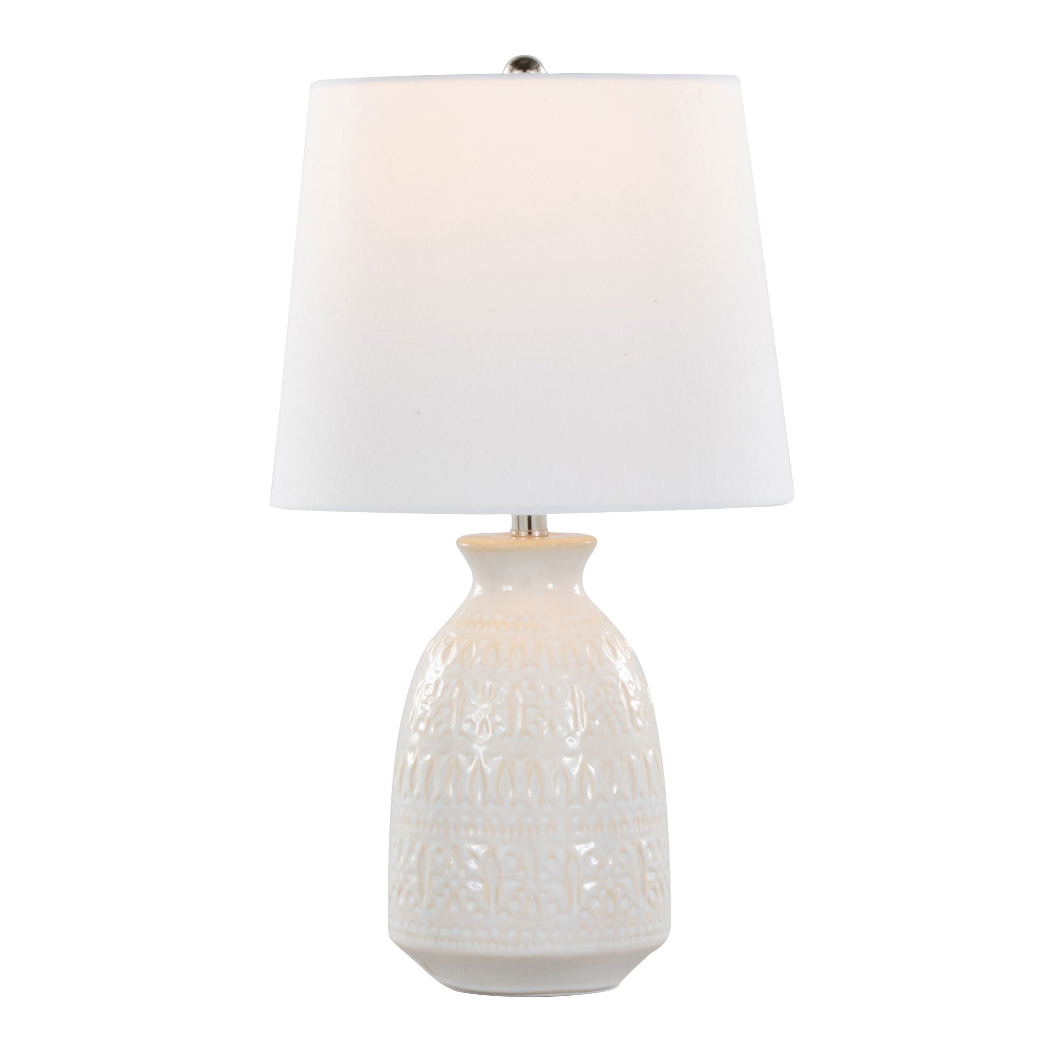 Claudia Vase Table Lamp Set | Textured Ceramic Table Lamp Set of 2