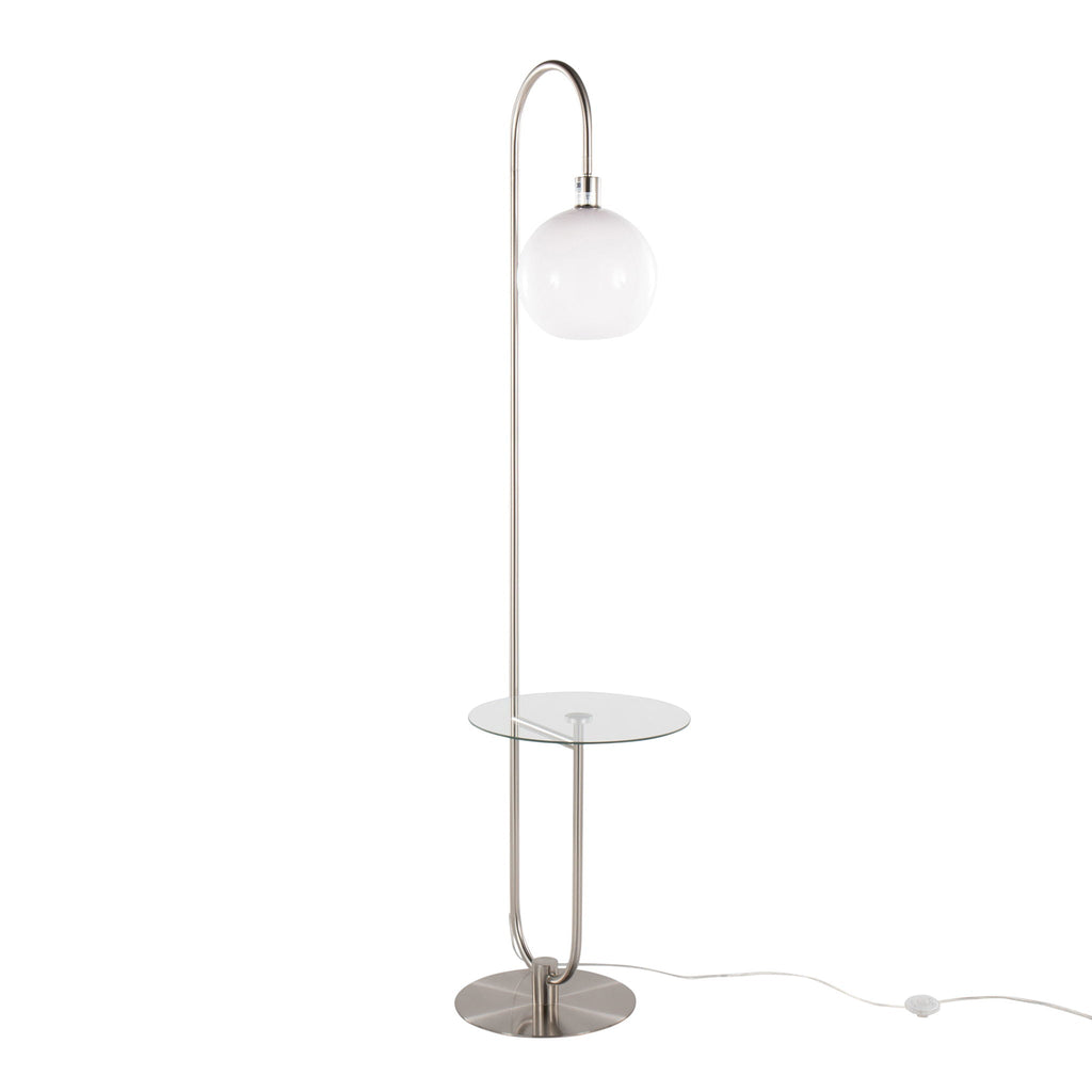 Trombone Sconce Floor Lamp | Contemporary Glam Round Sconce Floor Lamp