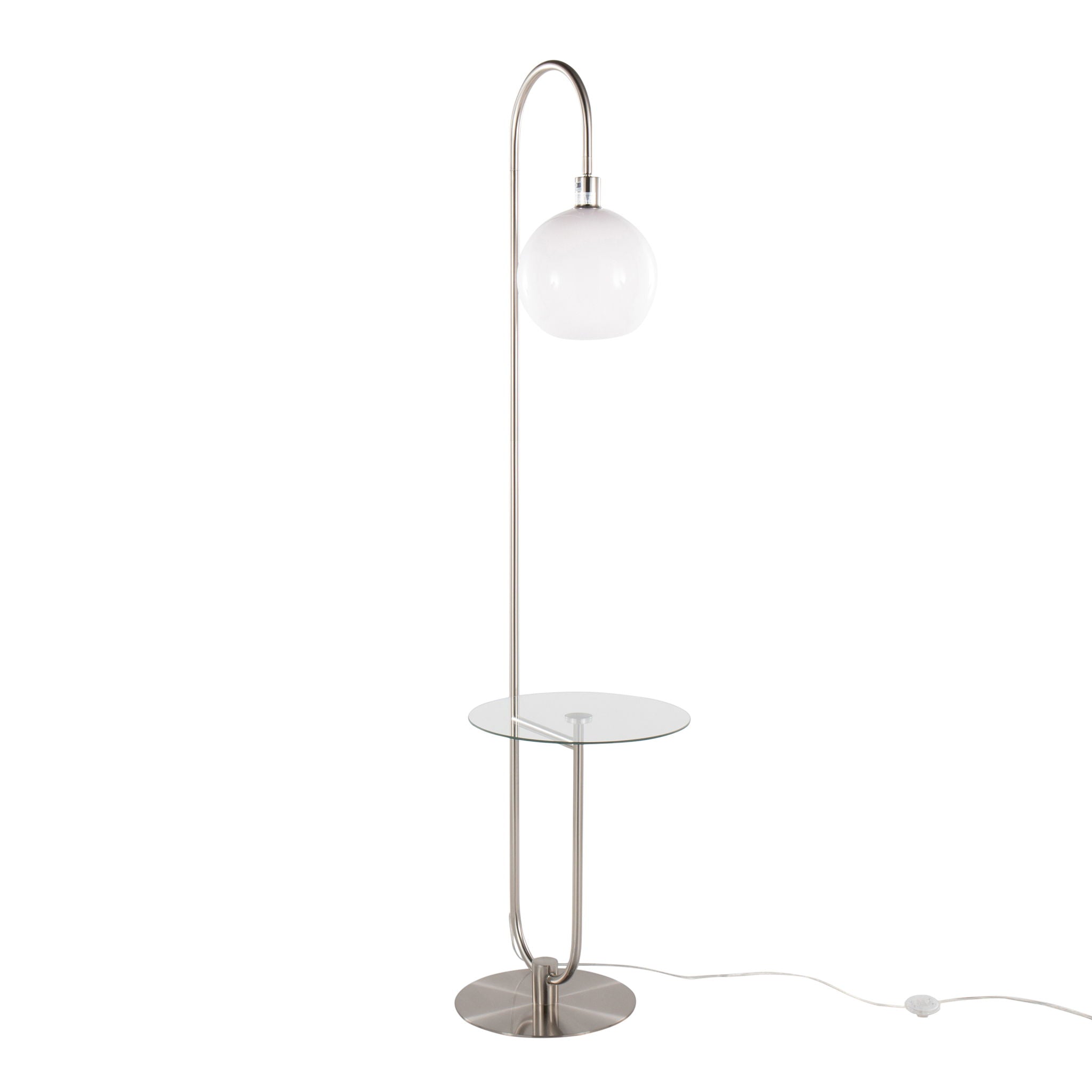 Trombone Sconce Floor Lamp | Contemporary Glam Round Sconce Floor Lamp