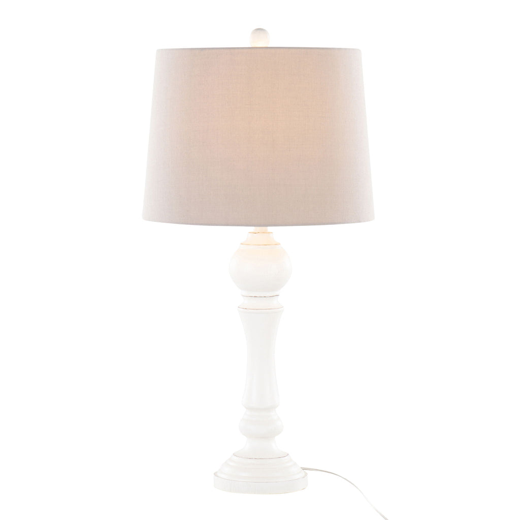 Winston Farmhouse Table Lamp Set | Spindle Body & Woven Shade Table Lamp Set of 2