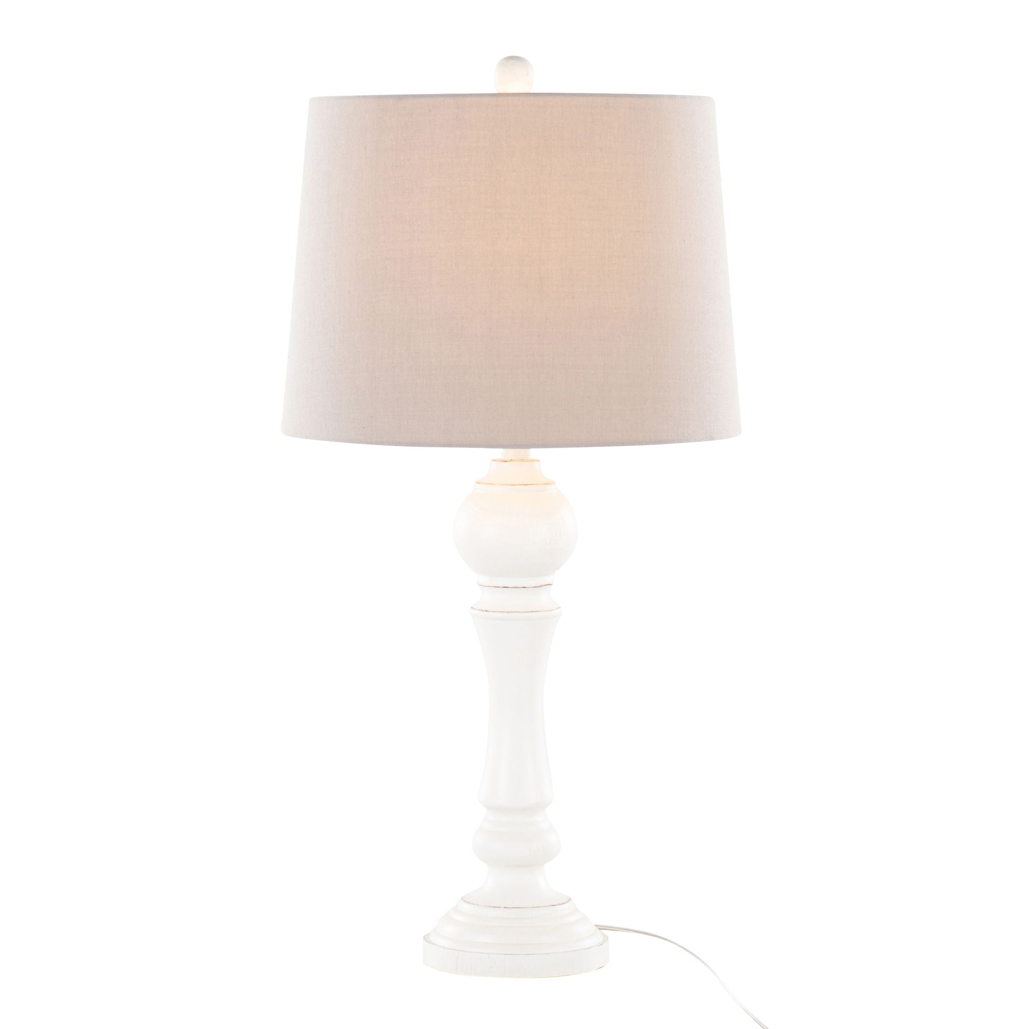 Winston Farmhouse Table Lamp Set | Spindle Body & Woven Shade Table Lamp Set of 2