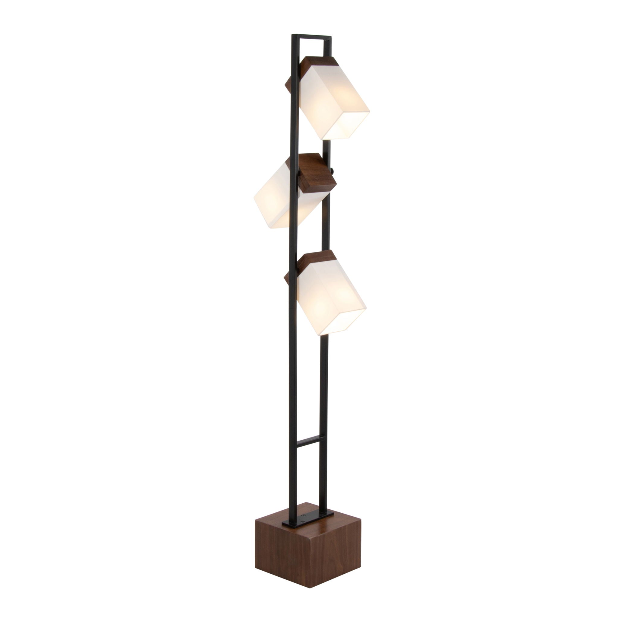 Bento Floor Lamp | Walnut & Black Contemporary Floor Lamp
