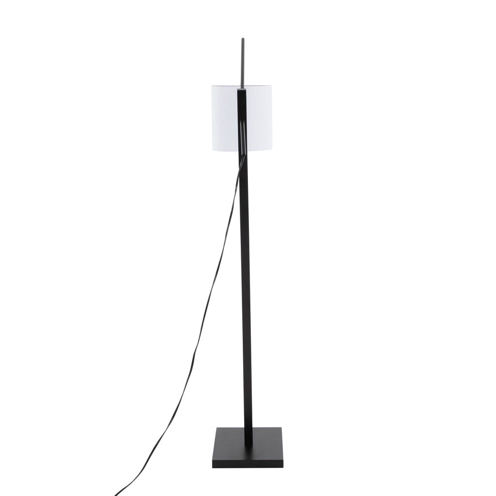Arturo Wood Base Floor Lamp | Contemporary Wood & Metal Floor Lamp