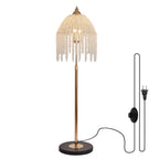 3-Light Elegant Crystal Floor Lamp