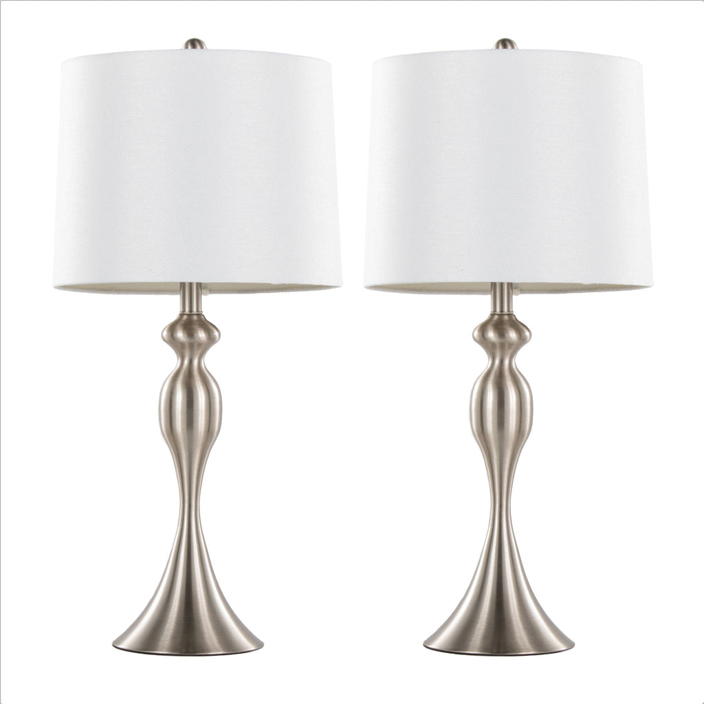 Ashland Hourglass Table Lamp Set | Large Contemporary Table Lamp Set of 2